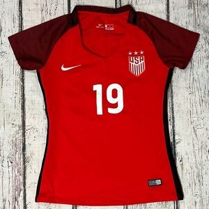 USA Soccer 2017 Crystal Dunn Nike Red FIFA Soccer Women's Futbol Jersey